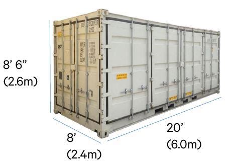 20ft side door shipping containers, ideal for packing efficiently