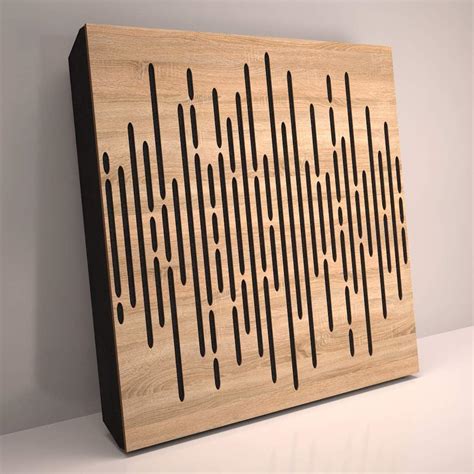 Amazon.com: (2 Pack) Sound Absorption-Diffuse Acoustic Panel «Wave» for rec.studio | Wood ...