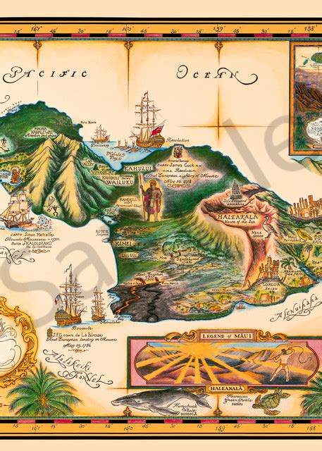 Historical Maps | Map of Maui by Blaise Domino