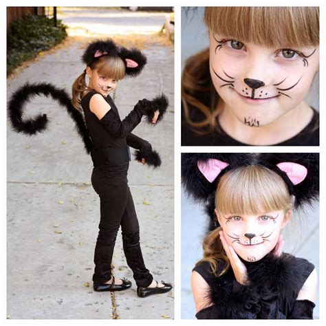 Simple cat face paint | Cat costume diy, Cat costume kids, Cat ...