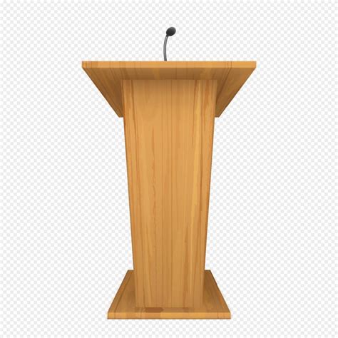 Wooden podium or pulpit with microphone 15680910 Vector Art at Vecteezy