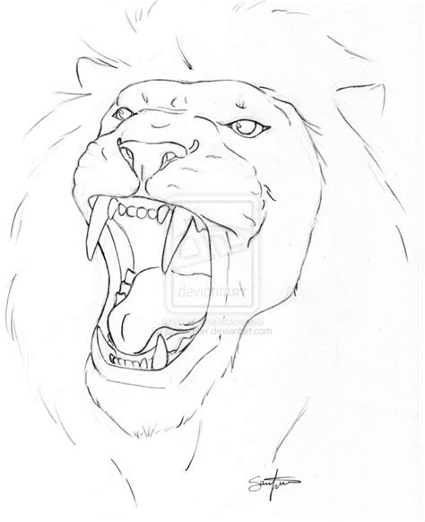 Roaring Lion Head Drawing at GetDrawings | Free download