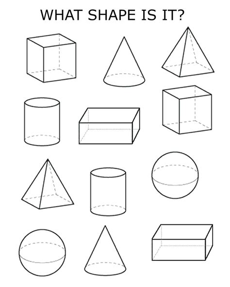 3 Dimensional Shapes Drawing at GetDrawings | Free download