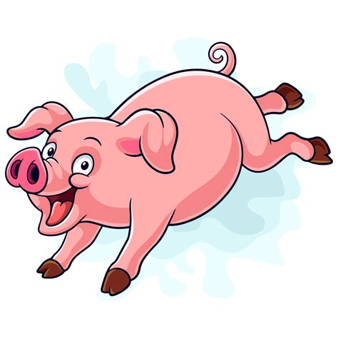 Cartoon funny pig isolated on white background 15511831 Vector Art at ...