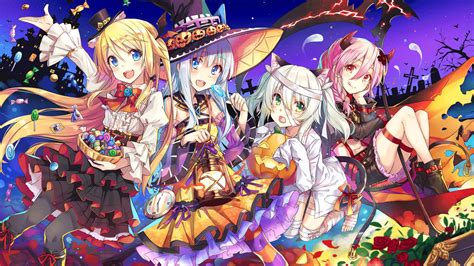 Download Halloween Anime Girl Wallpaper | Wallpapers.com