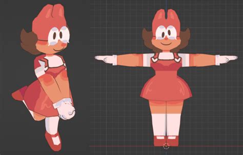 MENTAL ILLNESS!!! Here's a stylized Noisette 3D model I made for myself ...