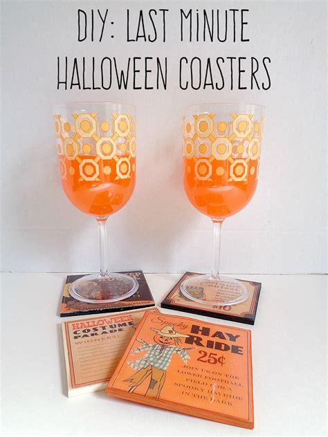 DIY: Last Minute Halloween Coasters