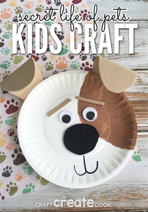 Secret Life of Pets Max Kids Craft | Sanat çocuklar, Kids crafts, Yaz elişi