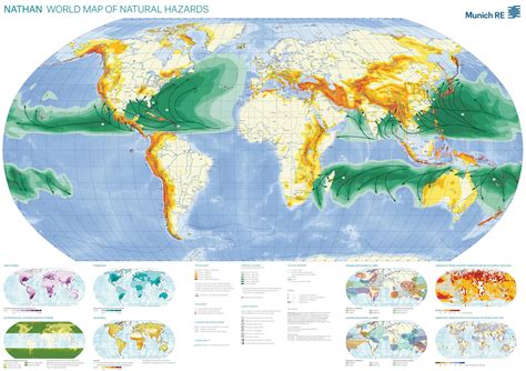 World map of natural hazards