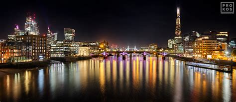 Panoramic Skyline of London and Shard at Night - Cityscapes - PROKOS