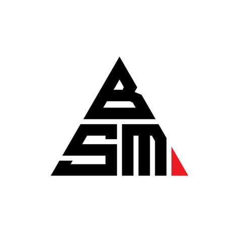 BSM triangle letter logo design with triangle shape. BSM triangle logo ...