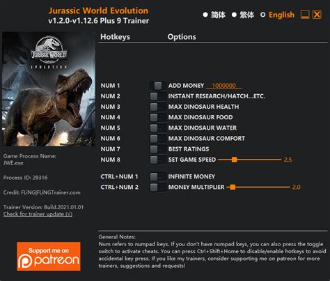 Jurassic World Evolution Trainer - FLiNG Trainer - PC Game Cheats and Mods