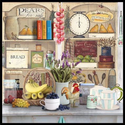 country wall murals | Beautiful wall decor, Jar art, Kitchen art