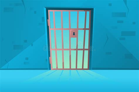 Cartoon guy in jail stock illustration. Illustration of steel - 27858696