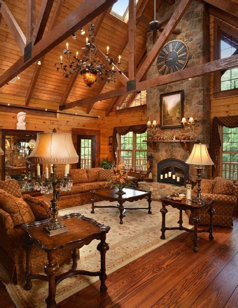 28 Amazing Cabin Flooring Living Room Ideas | Cabin living room, Log home living, Home fireplace