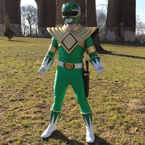 Green Ranger Cosplay Costume Mighty Morphin Power Rangers Tommy Oliver ...