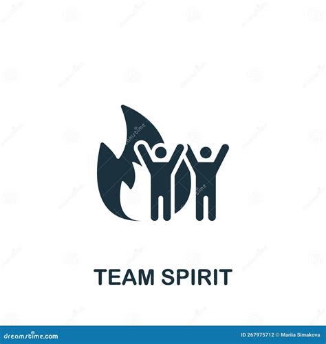 Team Spirit Icon. Monochrome Simple Sign from Collaboration Collection Stock Vector ...