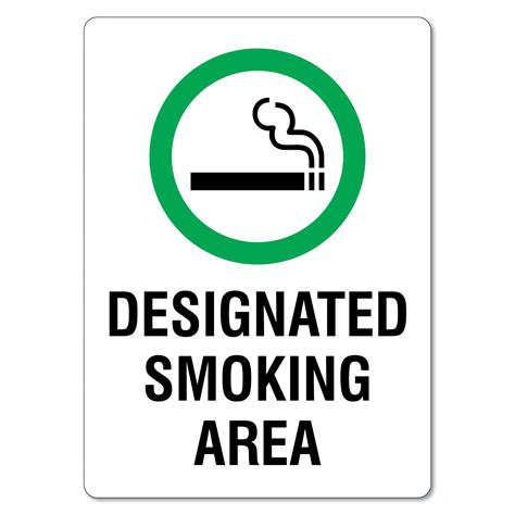 Smoking Area Signs Printable