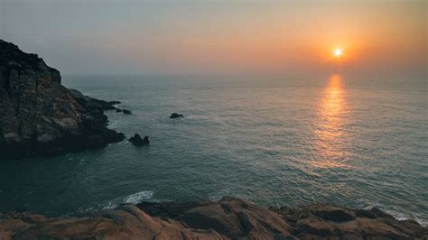 Free Photo: Sunset on the Cliff