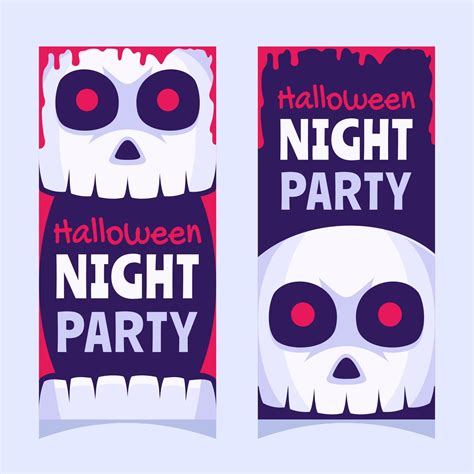 spooky Halloween Skull banner flat design 5013666 Vector Art at Vecteezy