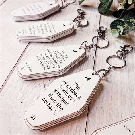 Keychains With Inspirational Quotes and Sayings Great Back to - Etsy