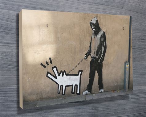 Banksy Canvas Wall Art | Dog Walker