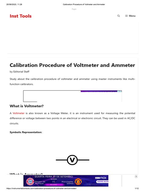 Calibration Procedure of Voltmeter and Ammeter | PDF | Calibration ...