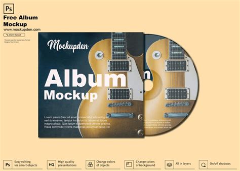 Free Album Mockup PSD Template - Mockup Den