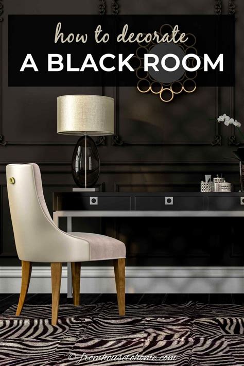 How To Decorate A Black Room (That Isn't Gloomy) - From House To Home | Black room decor, Black ...