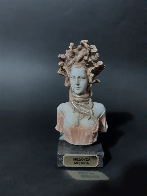 Medusa Bust Head Statue Greek Mythological Monster Handmade - Etsy Australia