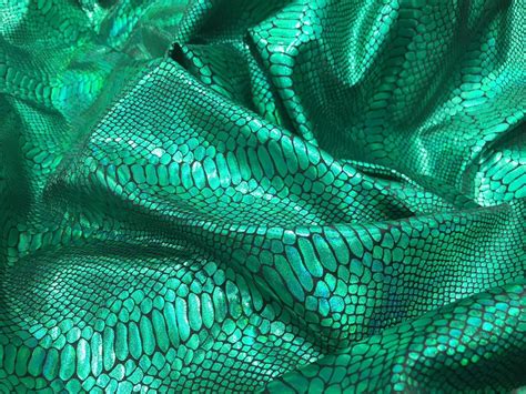 Iridescent Snake Skin Print on Nylon Two Way Stretch Spandex | Etsy