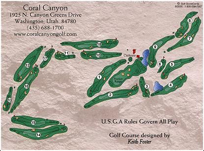 Coral Canyon Golf Course - Layout Map | Course Database