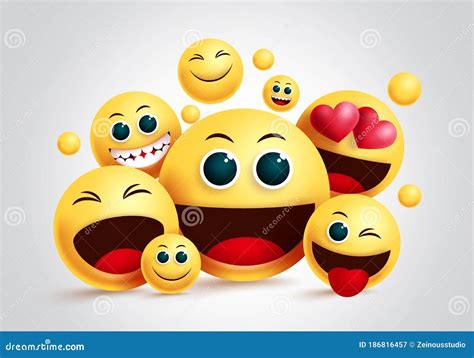 Emojis Yellow Round Face Background Cartoon Vector | CartoonDealer.com #141494931