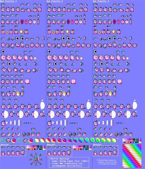 Kirby Super Star Sprite Sheet