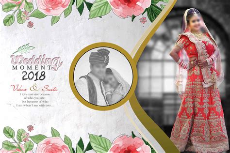 wedding album half sheet design psd vol 1 - PSD