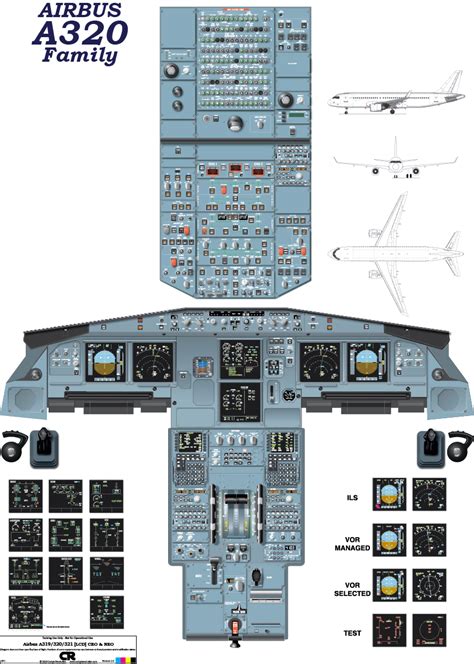 Airbus A320 (CEO v2 & NEO - LCD) Cockpit Poster - Printed