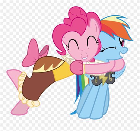 Friendship Clipart Buddy - Pinkie Pie Hug Rainbow Dash - Png Download (#1554410) - PinClipart