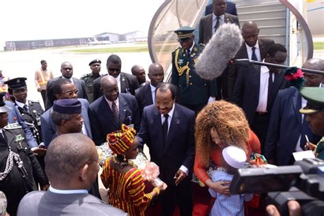 Photos: Paul Biya, wife arrive Nigeria - The Nation Nigeria