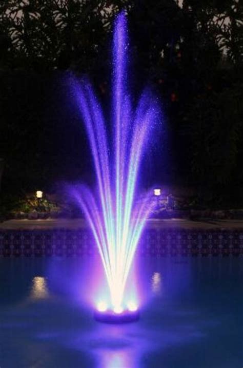 Floating Pond Fountain With Led Lights - Homes & Apartments for Rent