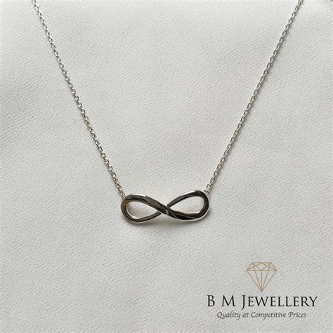 925 Sterling Silver Infinity Symbol Necklace | B M Jewellery