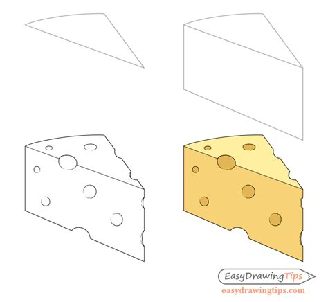 How To Draw A Cheese Drawings Food Drawing Step By Step Drawing | Images and Photos finder