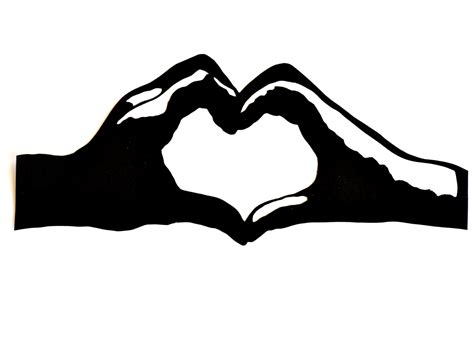 Heart Hands Silhouette at GetDrawings | Free download