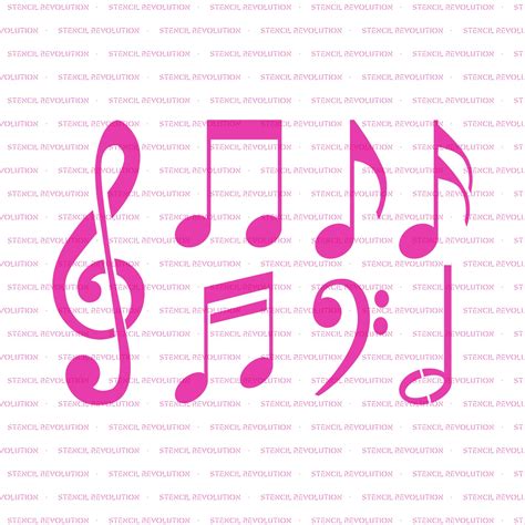 Music Notes Stencil Large Music Note Stencil Music - Etsy