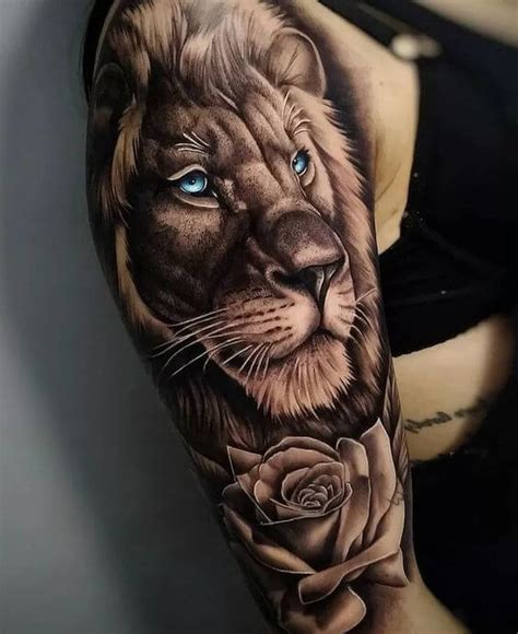 12+ Best Lion and Rose Tattoo Designs | PetPress