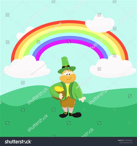 Leprechaun Rainbow Vector Illustration Stock Vector (Royalty Free ...