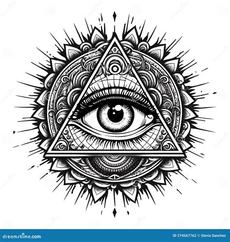 All Seeing Eye Pyramid Tattoo Design