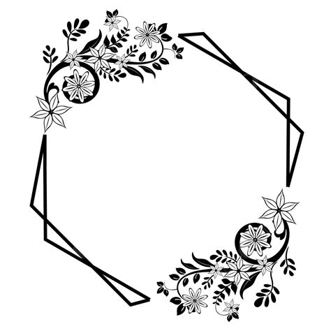 Flower Border Black And White Vector Free - Infoupdate.org