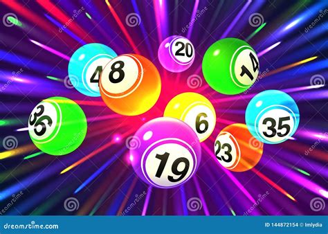 Bingo Background With Balls And Cards. Vector Illustration ...