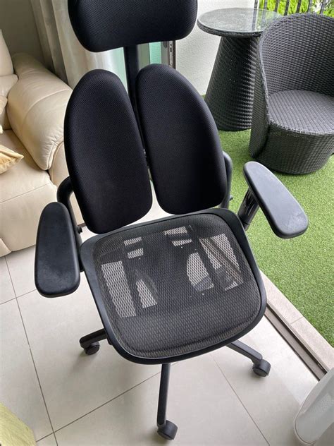 Ergonomic chair with wheels, Furniture & Home Living, Furniture, Chairs on Carousell