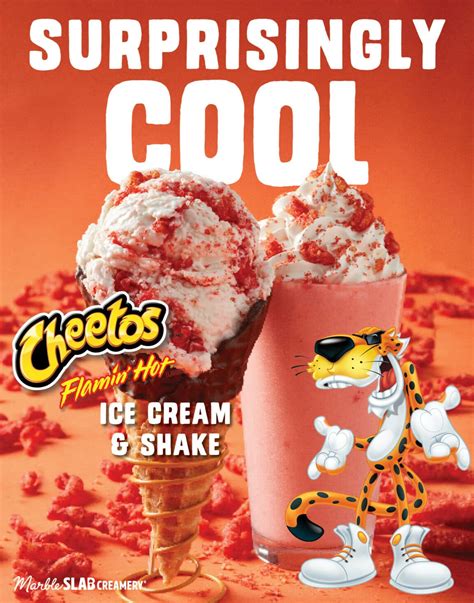 Flamin’ Hot Cheetos ice cream and shake are now available at Marble Slab Creamery - GEEKSPIN